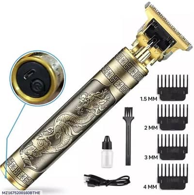  Vintage Dragon Hair Trimmer & Beard Clipper – Rechargeable Professi