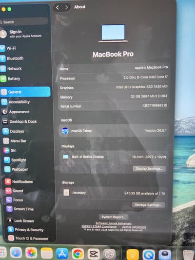 Apple MacBook pro 2019_16"inch | 32GB | 1Tb SSD | Excellent Condition