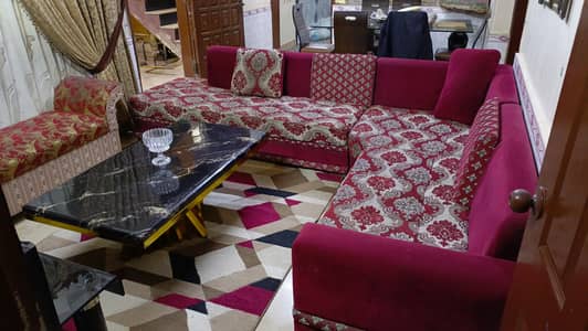 7 Seater Sofa Set L Shape New Condition Mai hai