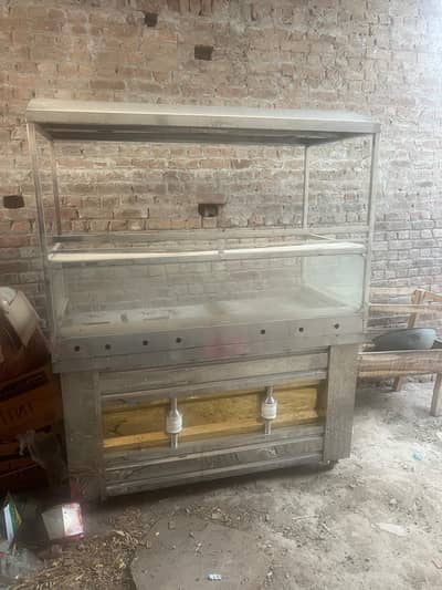 Fries counter for sale with 2 fryer with tawa 03214397765