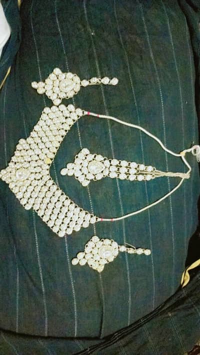Bridal Stone Work Jewellery Set – Heavy Wedding Necklace