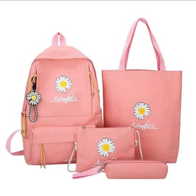 Stylish 4 8n 1Backpack Set for school College & University-Premium