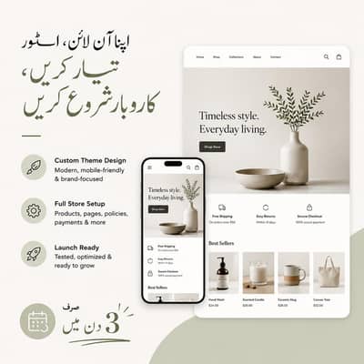 e-commerce store design and full setup service