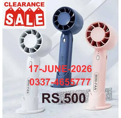 T10 Mini Handheld Fan USB Rechargeable