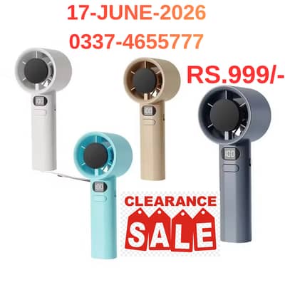 M 11 Mini Handheld Fan USB Rechargeable Digital Display 120-Speed Tu