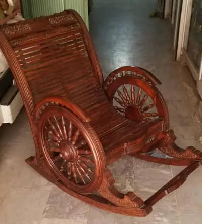 premium sheesham wood chinioti orignal hand craft rocking chair