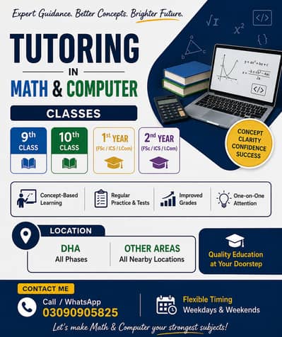 TUTORING IN MATH AND COMPUTER