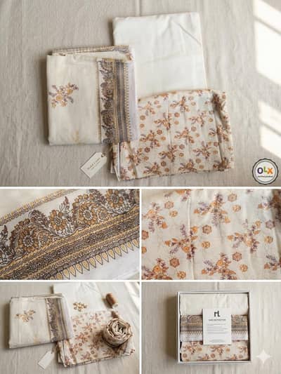 Brand New Unstitched 3-Piece Floral Suit – Premium Quality Lawn/Cotton