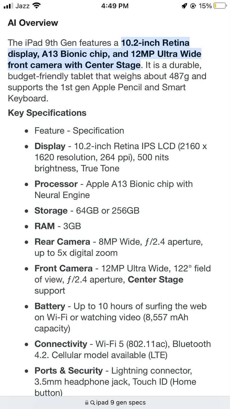 iPad 9th gen 2