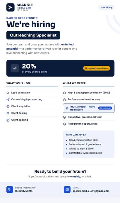 outreaching specialist neded