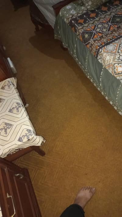 14*13 size carpet ha becha foam bhi mota ha bilkul new ha 4 mounth use
