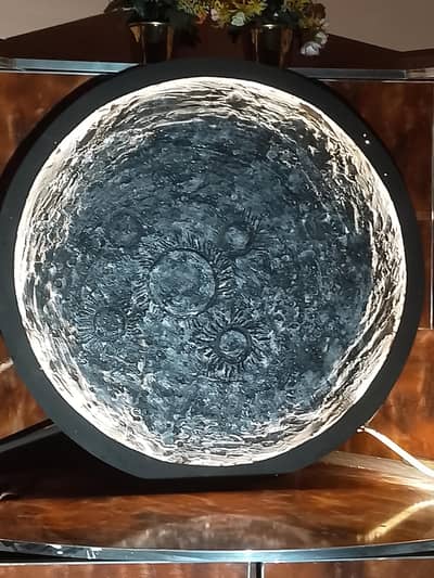 3×3 Feet Moon shape lamp Led Wall lamp | Handmade Decorative light |.