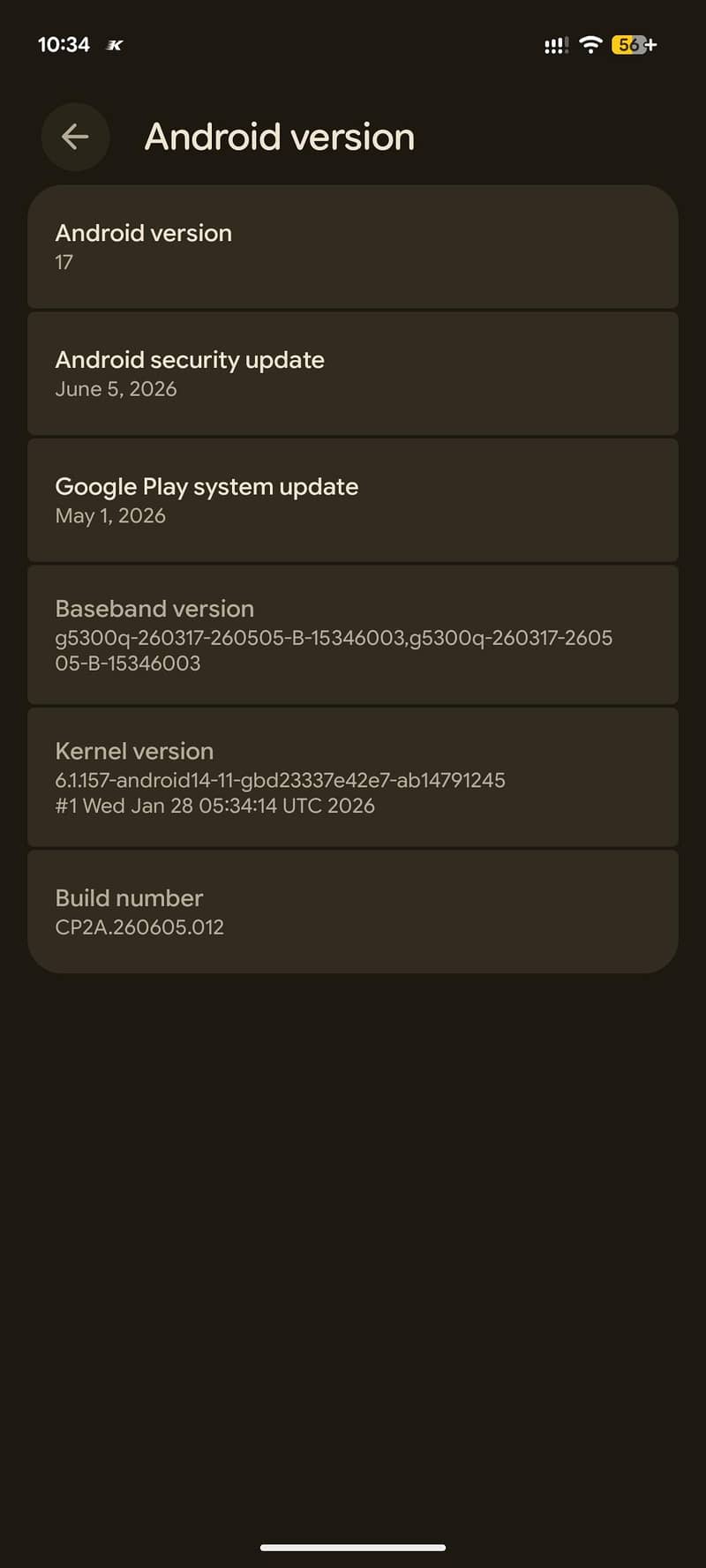 Google Pixel 7 Android 17 7