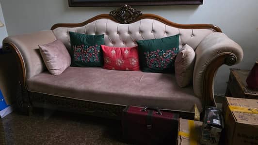 sofa set made out of sheesham