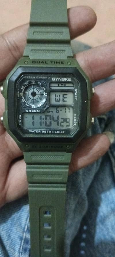 synoke men digital sports watch waterproof