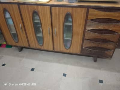 Showcase and iron stand