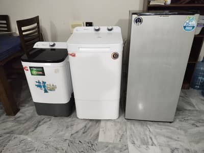 Dawlance washing machine and dryer & Dawlance Fridge Model  9106