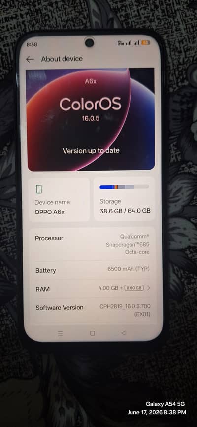 Oppo a6x 4+8/64