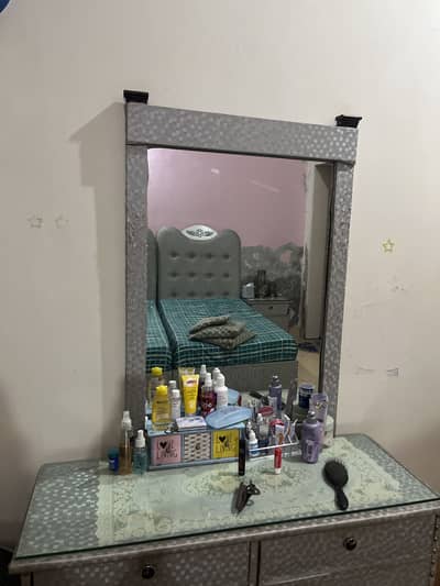 Dressing table , console with matching mirror.