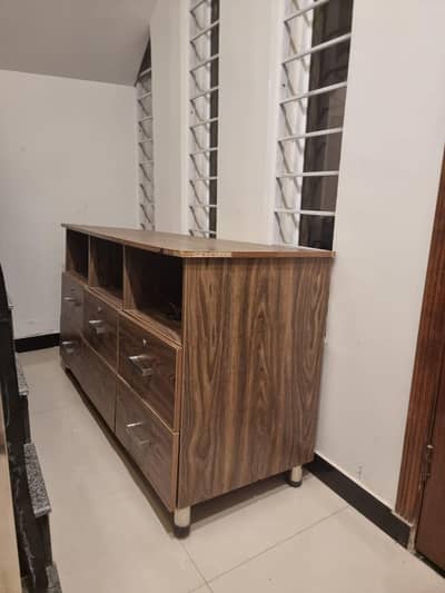 Storage Cabinet with Drawers and Shelves
