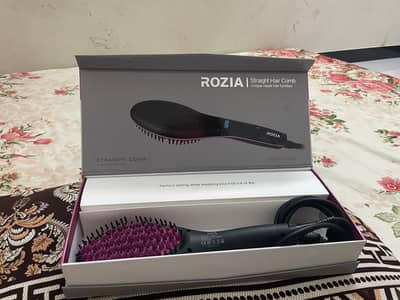 Hair straightener brush