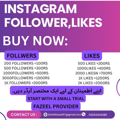 INSTAGRAM FOLLOWERS AND LIKES BUY