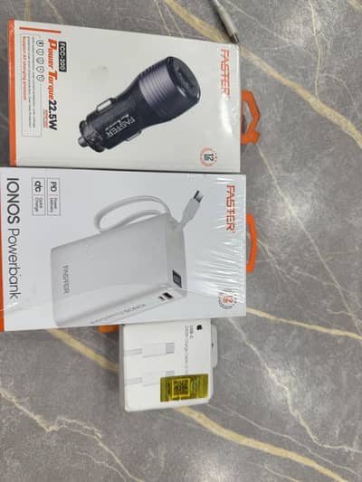 Car charger,power bank and Apple Original cable