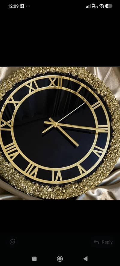 Resin hand made wall clock