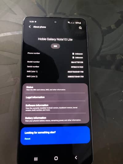 Samsung Mobile Note10 Lite