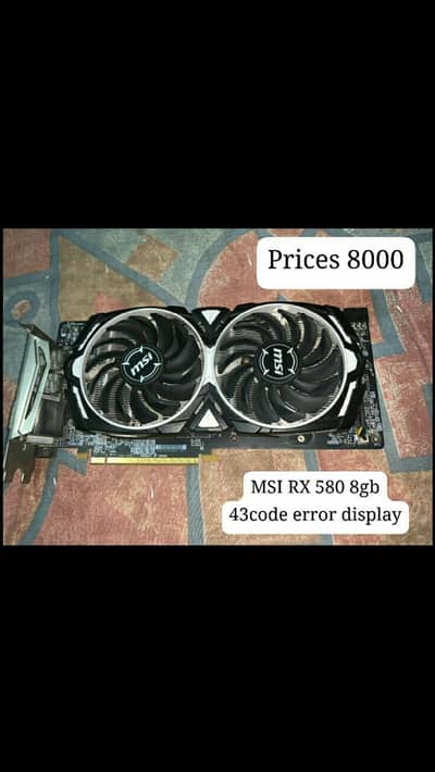 RX 580 GTX 1050 ti GTX 960 RX 460 fualty graphics cardl