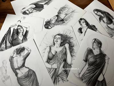 handmade pencil sketch- best gift