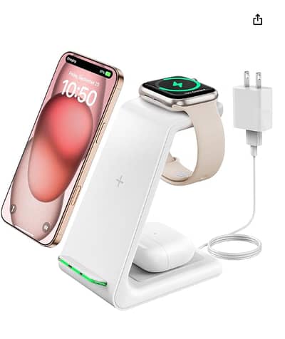 3 in 1 Wireless Charging Station for iPhone AirPods Apple Watch