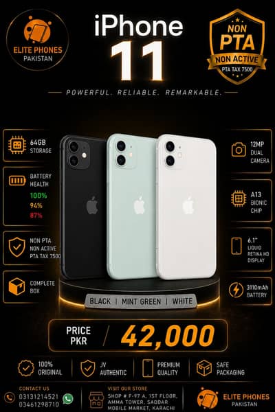 iPhone 11 JV 64GB | 100% battery health | best price in karachi
