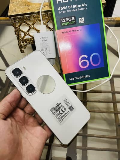 Infinix hot60 i 10/10 with box and charger under warranty