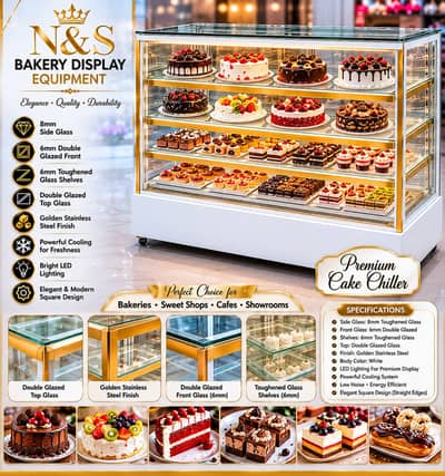 Bakery counter, cake chiller, bakery showcase
