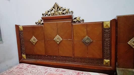 Heavy Walnut (Akhroot) Bedroom Set – Complete 5-Piece Custom Made