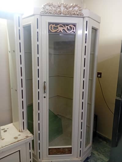 Corner Showcase Cabinet – Glass & Wooden Display Unit