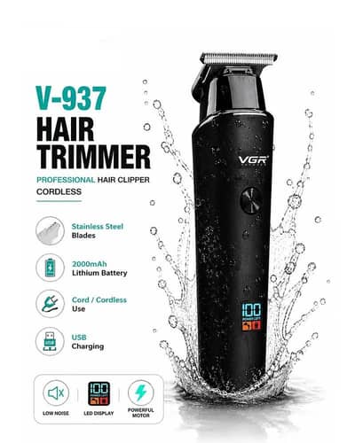 VGR V-937 Hair Trimmer Professional Hair Clipper Cordless Hair