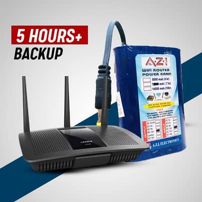 Internet Router Power Bank  5 Hours + BACKUP Auto Switching