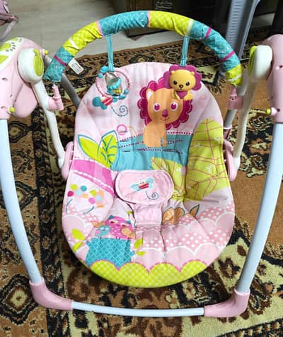 Best Quality Deluxe Portable Baby Swing (Pink)