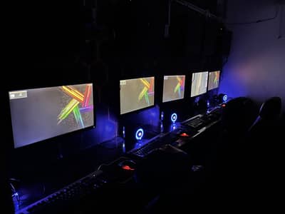 GAMING ZONE SETUP ( lcd, Pc, Chairs, Accessories & CCTV CAMERA SETUP)