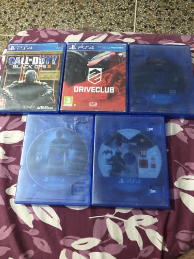 PS4 5 Games Bundle (COD, Uncharted 4, Driveclub, Killzone, Infamous)