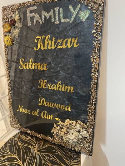 Resin name frame 