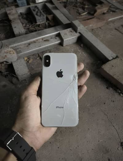 Apple iPhone X 256gb back glass crack