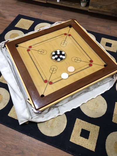 VINTAGE HANDMADE CARROM BOARD – HUGE SIZE, BRAND NEW CONDITION