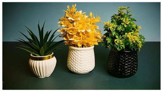 Elegant Artificial Decorative Plant Set