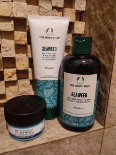 Bodyshop Seaweed Face Wash, Seaweed Toner and  Seaweed Night Cream