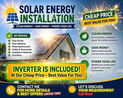 Complete Solar Installation with Inverter Best Value Package