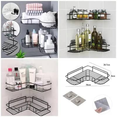 Corner Bathroom Shelf Double