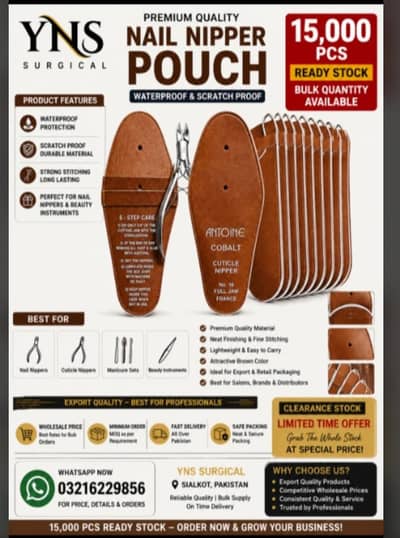 Premium Nail Nipper & Beauty Tool Pouches – 15,000 Pcs Ready Stock
